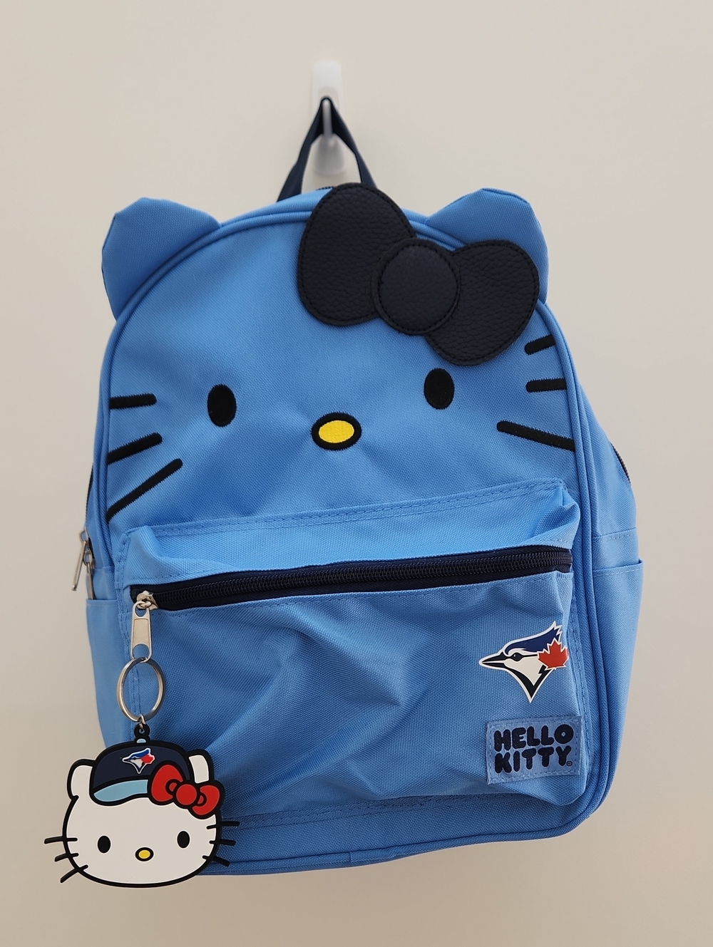 Hello Kitty Light Blue Kids Backpack with Black Bow Accent